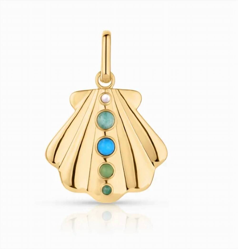 NEW THATCH women's maris shell clip charm in gold